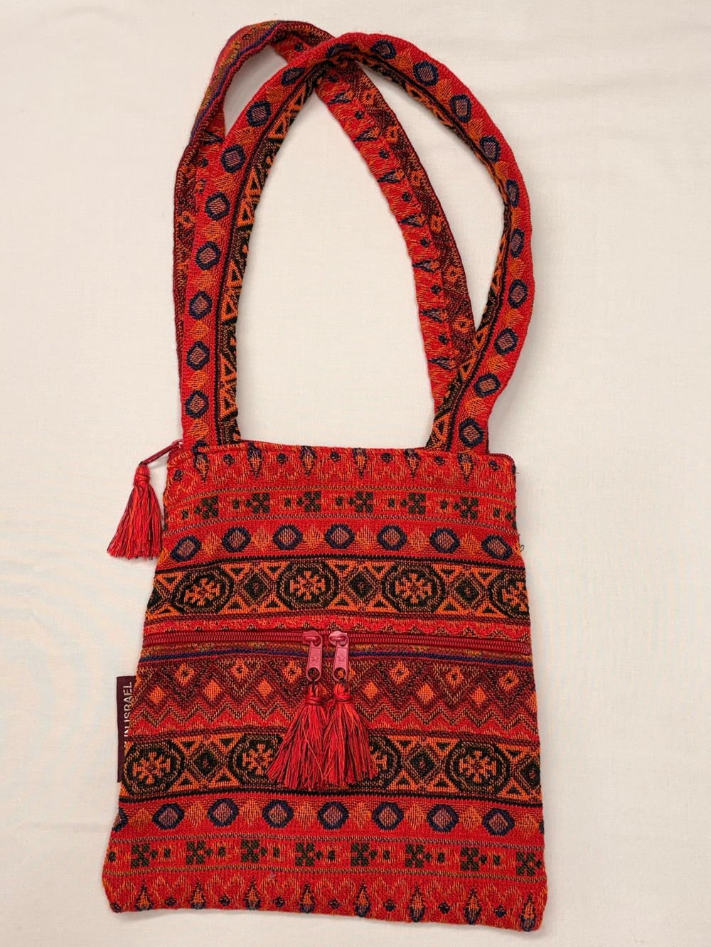 NWOT Vintage Anter Handmade in Israel Woven Tapestry Shoulder Bag-Tote- Boho